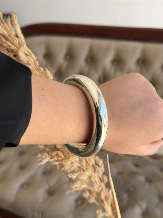 Smooth Silver Sterling Cuff Bracelet Bangle
