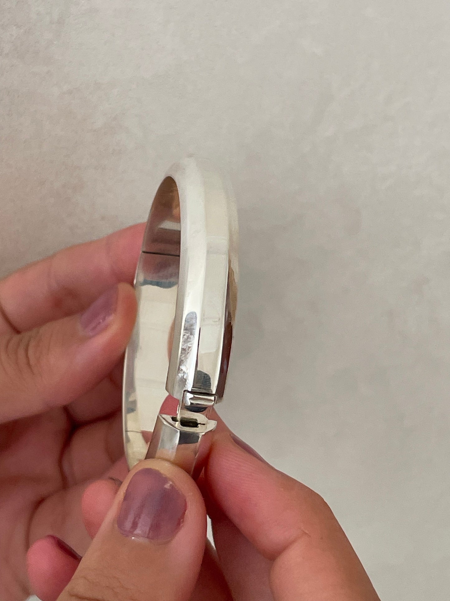 Hinged Silver Sterling Bangle with Three Bands