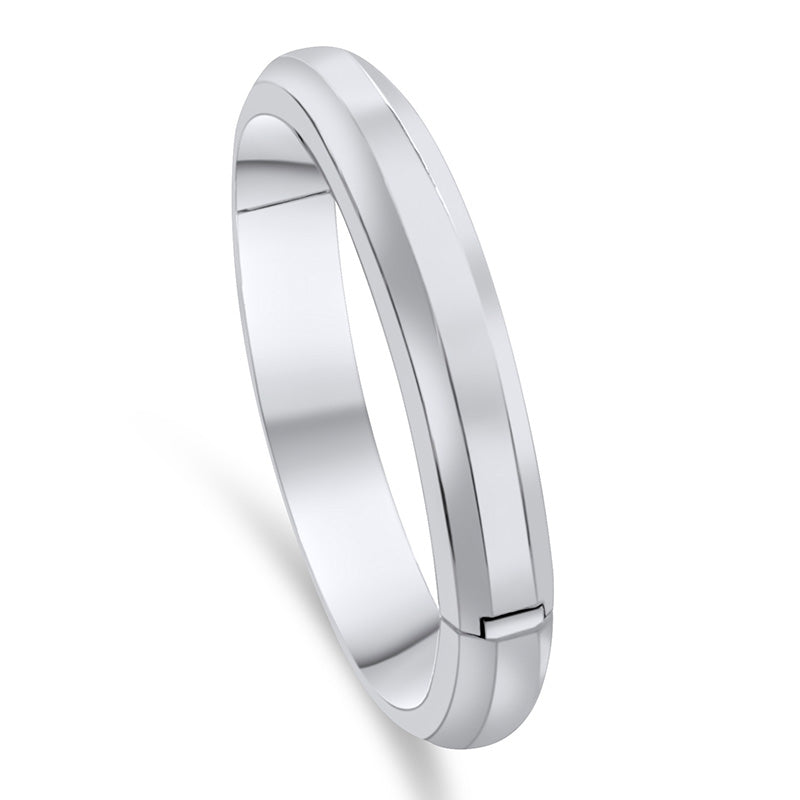 Hinged Silver Sterling Bangle with Three Bands