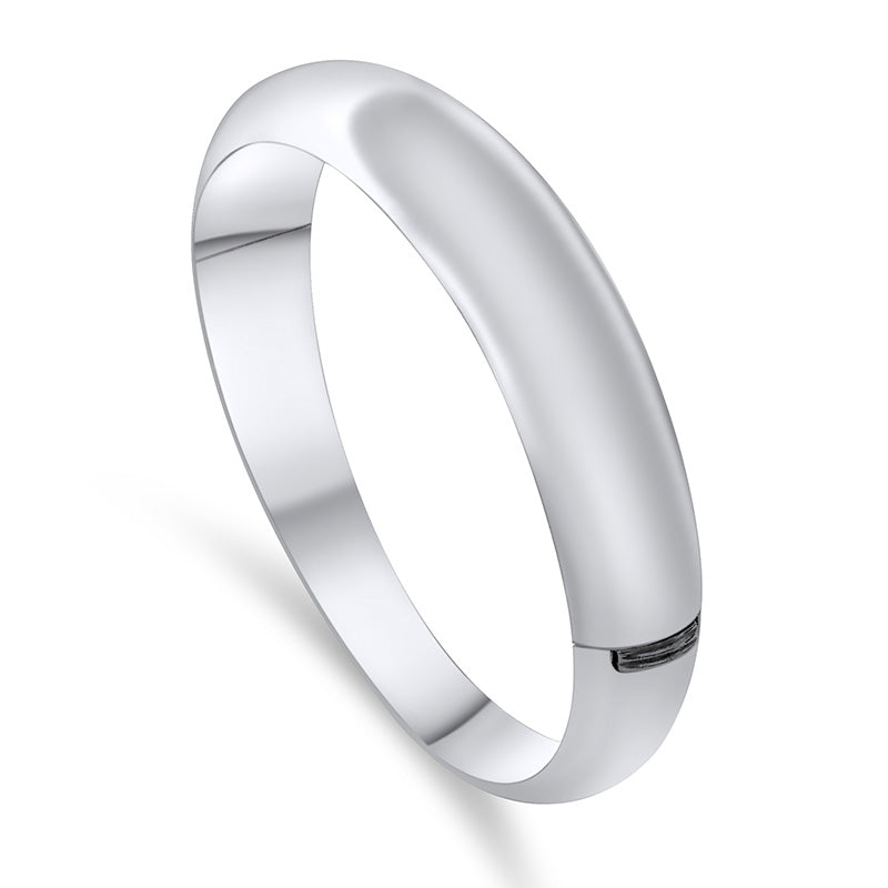 Silver Sterling Chunky Smooth Bangle Bracelet