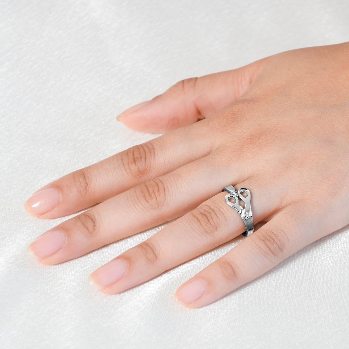 Silver Scissor Ring