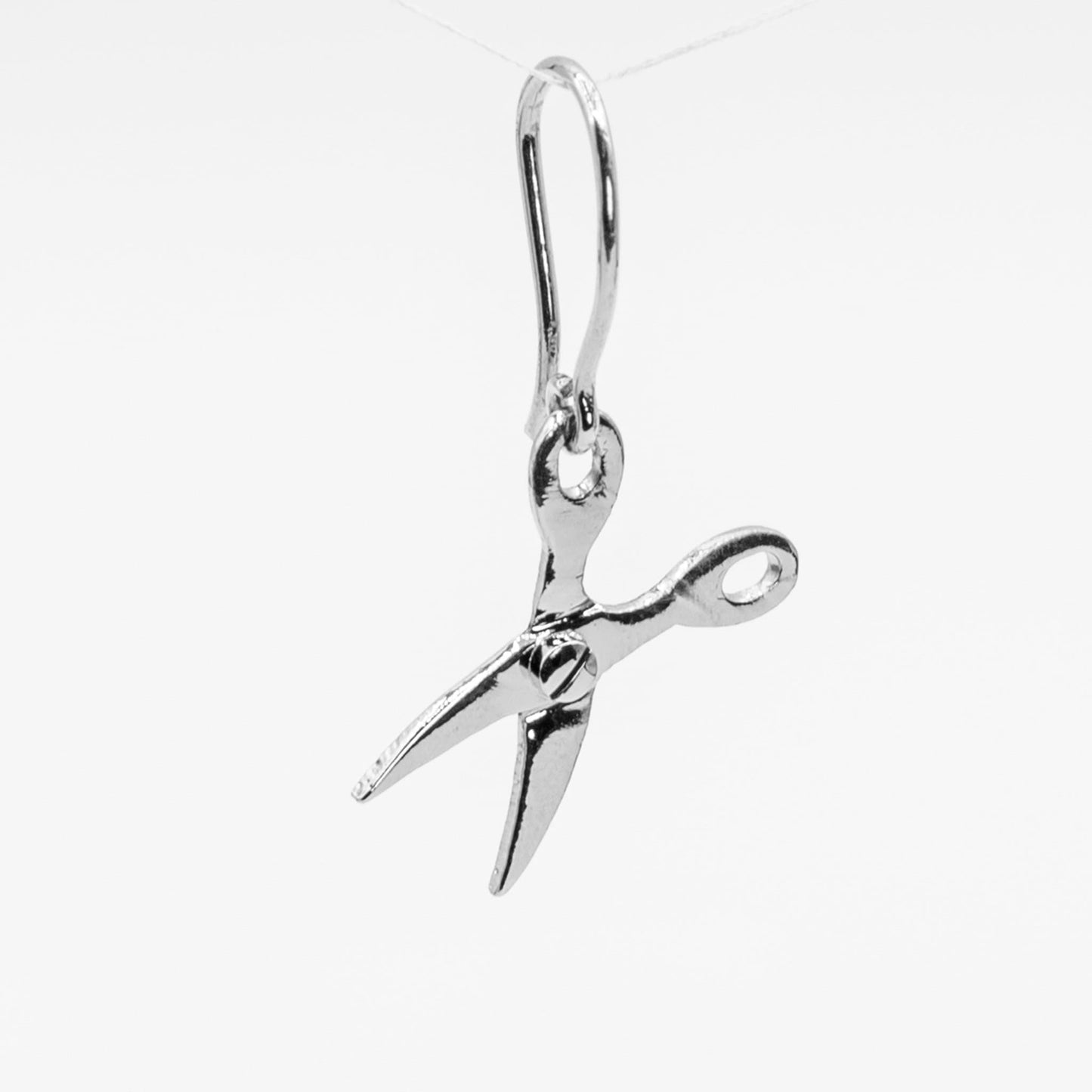 Silver Modern Scissors Earrings