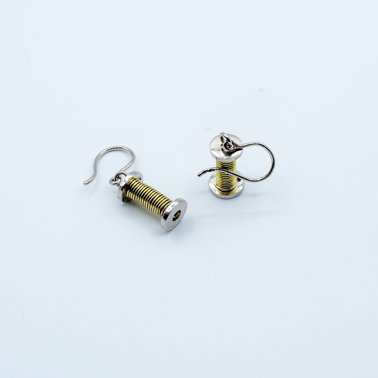 Silver Bobbin Earrings, Sewing Earrings , Sewing Jewellery Gift