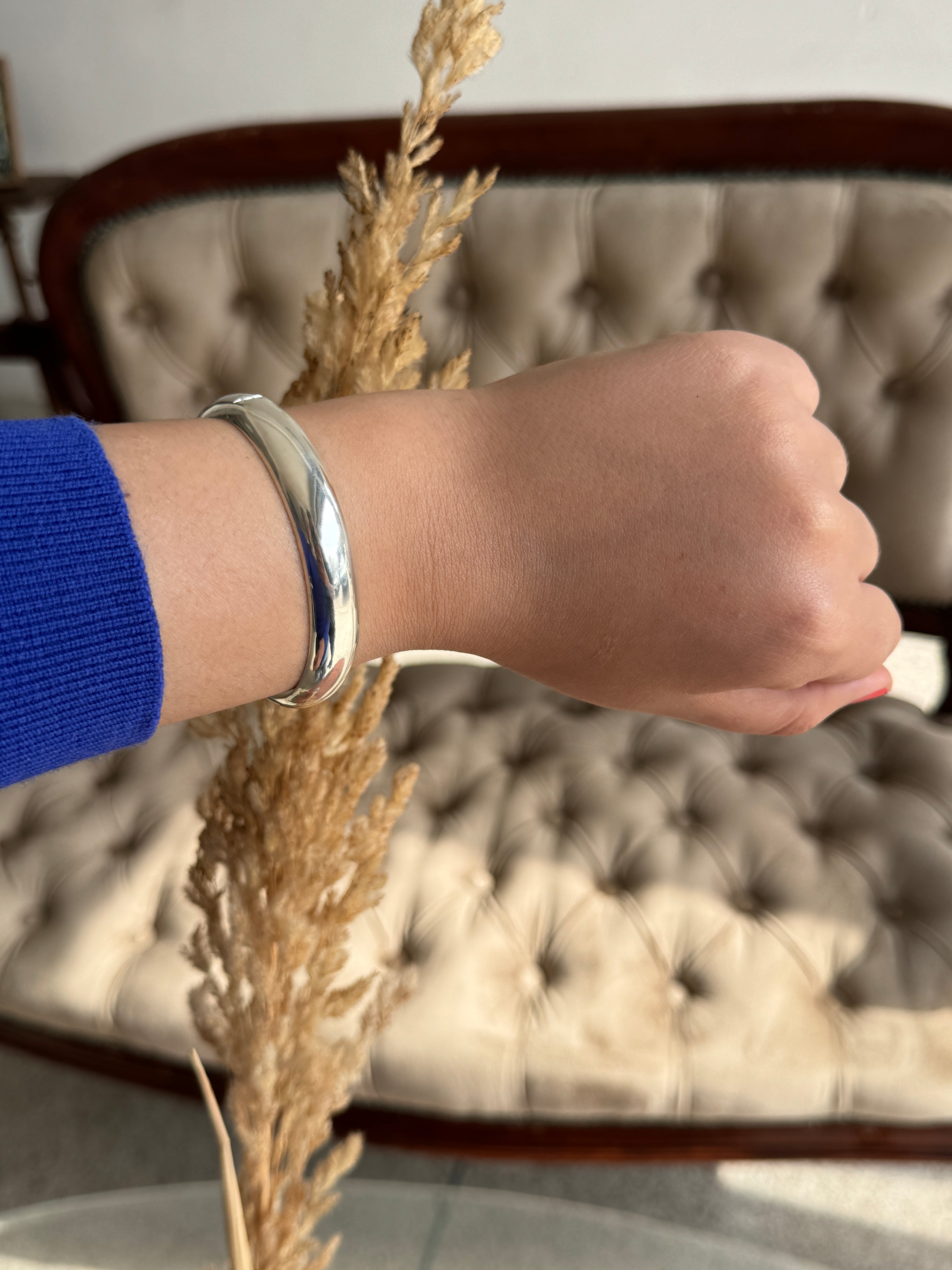 925 Sterling Silver Chunky Bangle