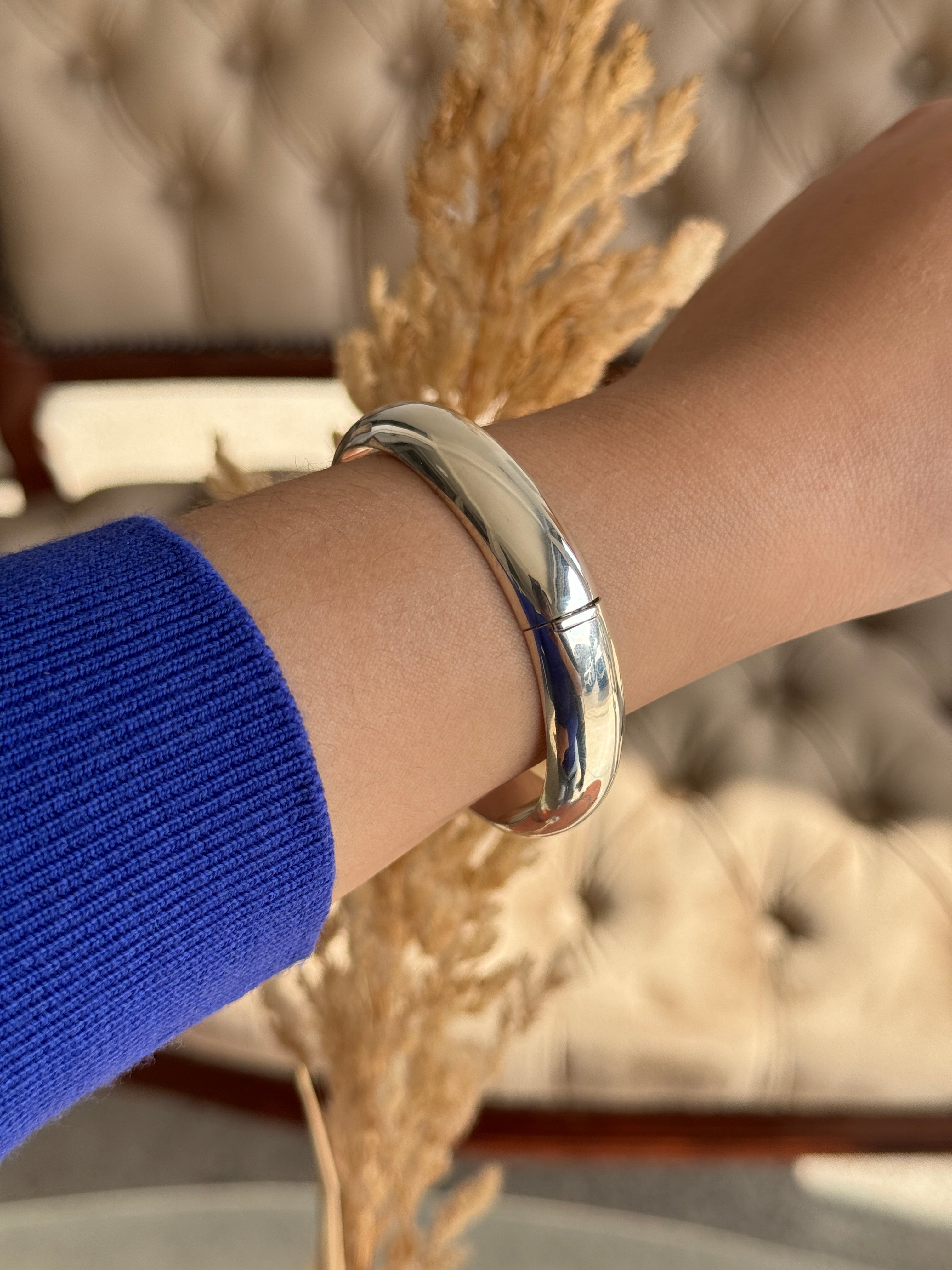 925 Sterling Silver Chunky Bangle
