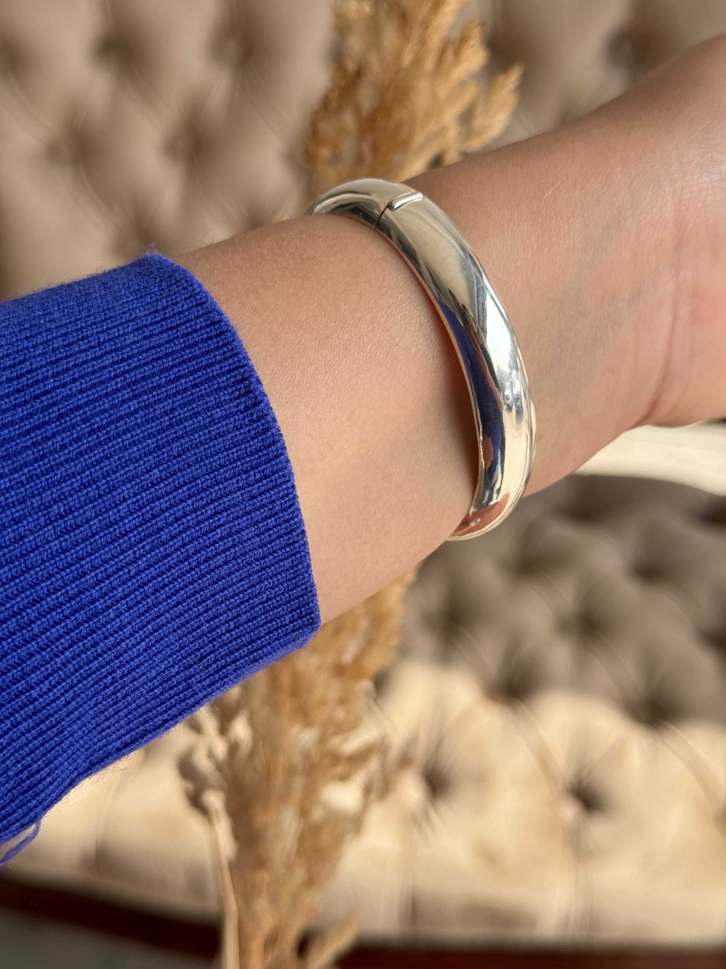 925 Sterling Silver Chunky Bangle