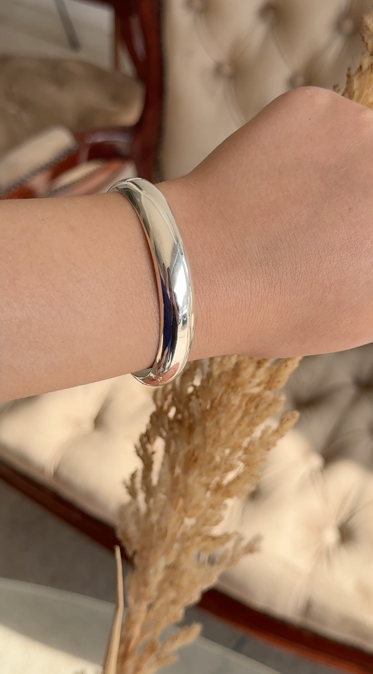 925 Sterling Silver Chunky Bangle