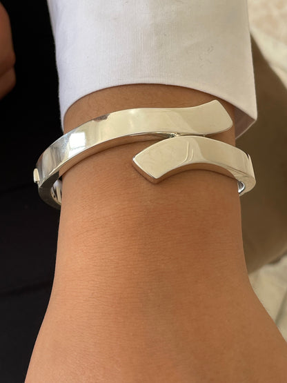 Contemporary Silver Sterling Bangle