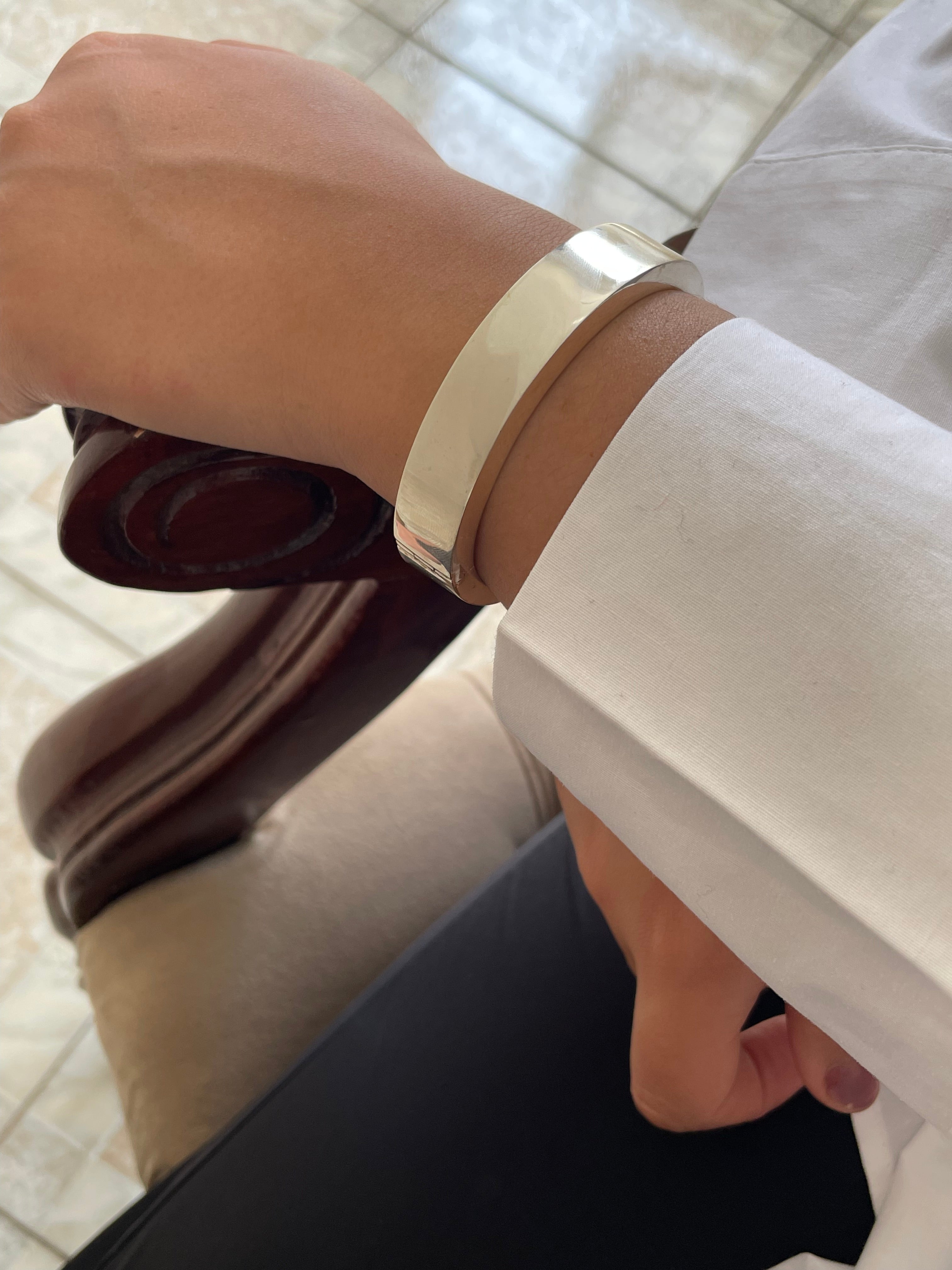 Sterling Silver Hinged Bangle Bracelet