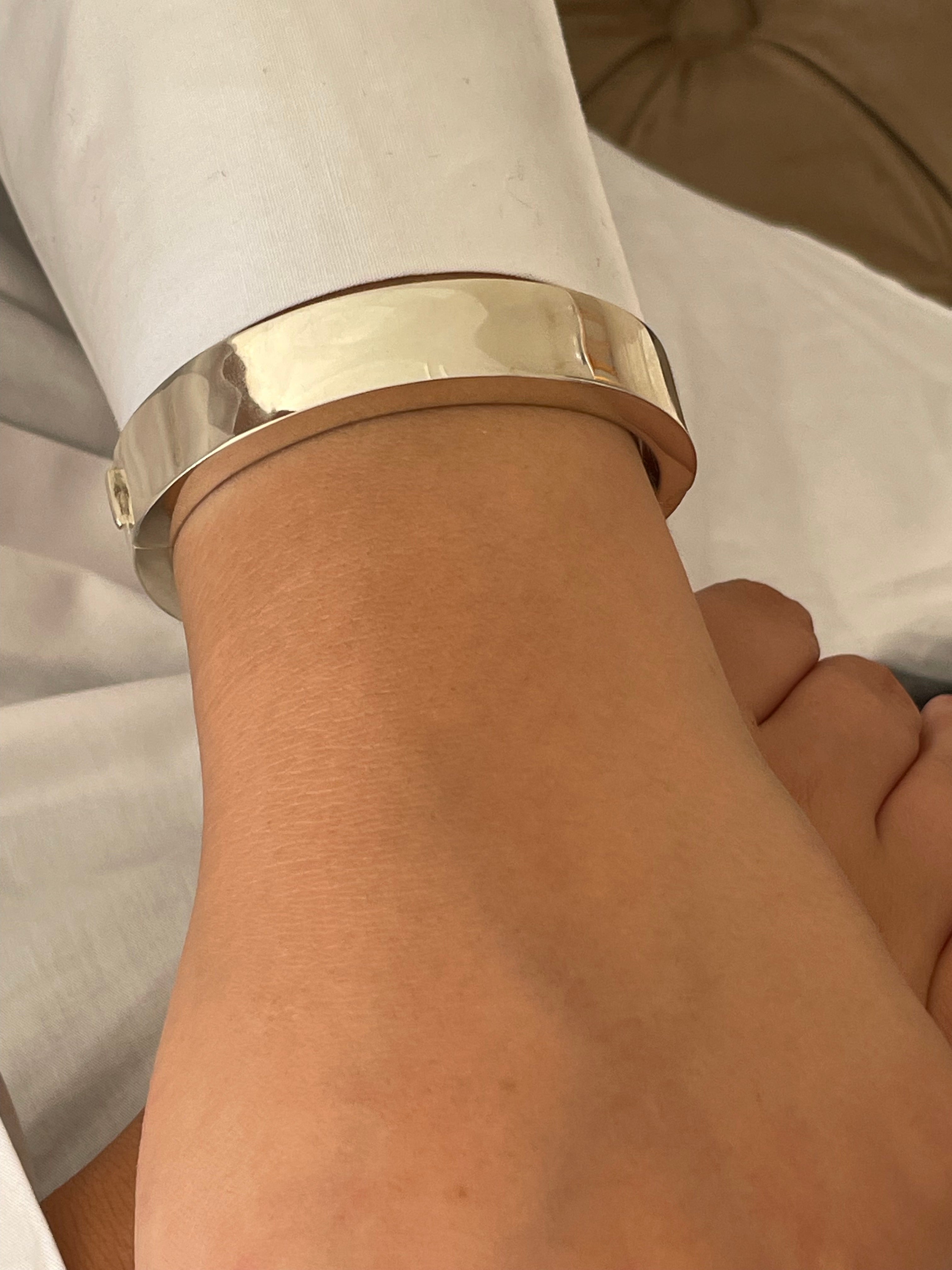 Sterling Silver Hinged Bangle Bracelet