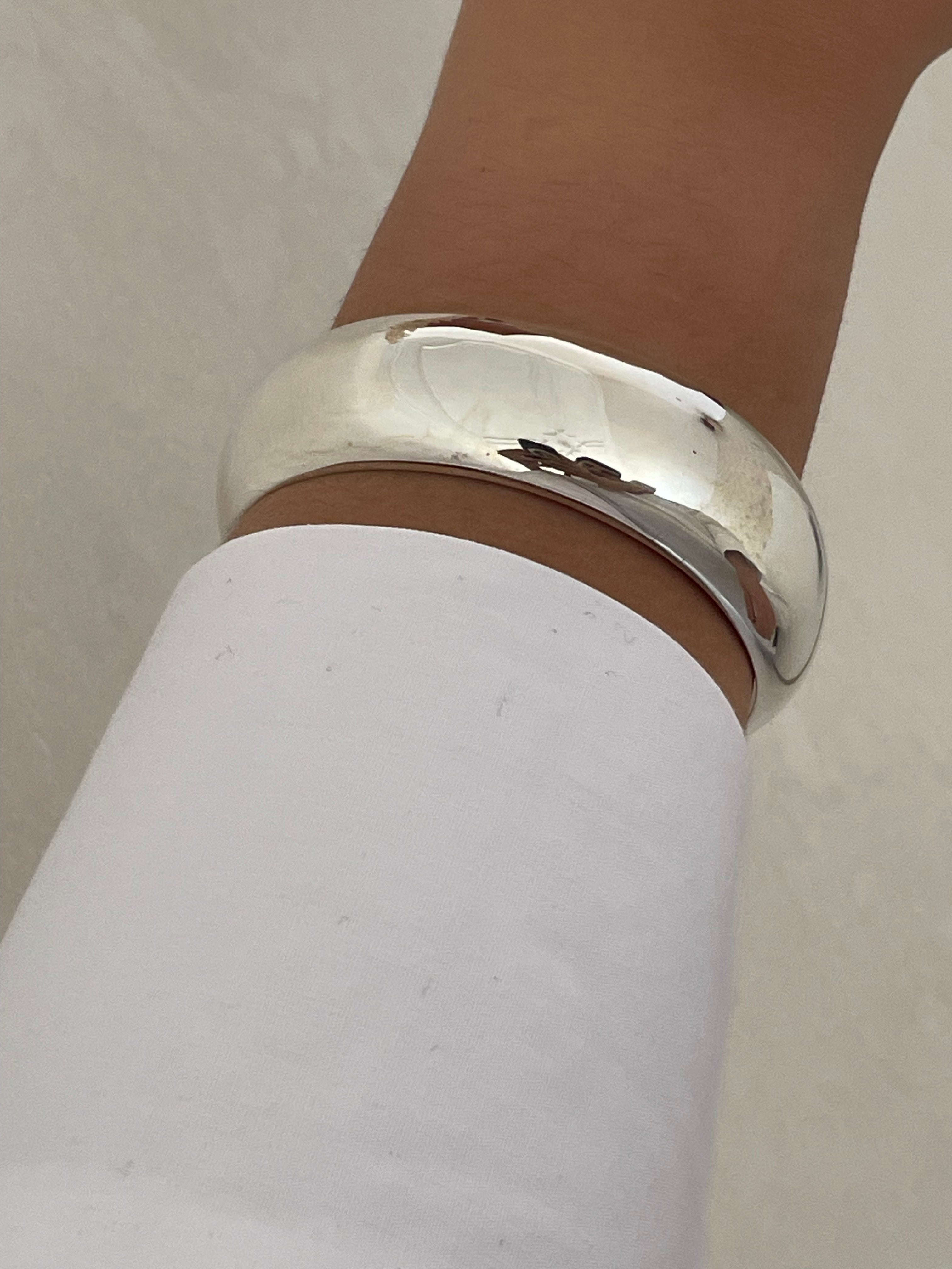 Sterling Silver Large Aura Cuff Bracelet