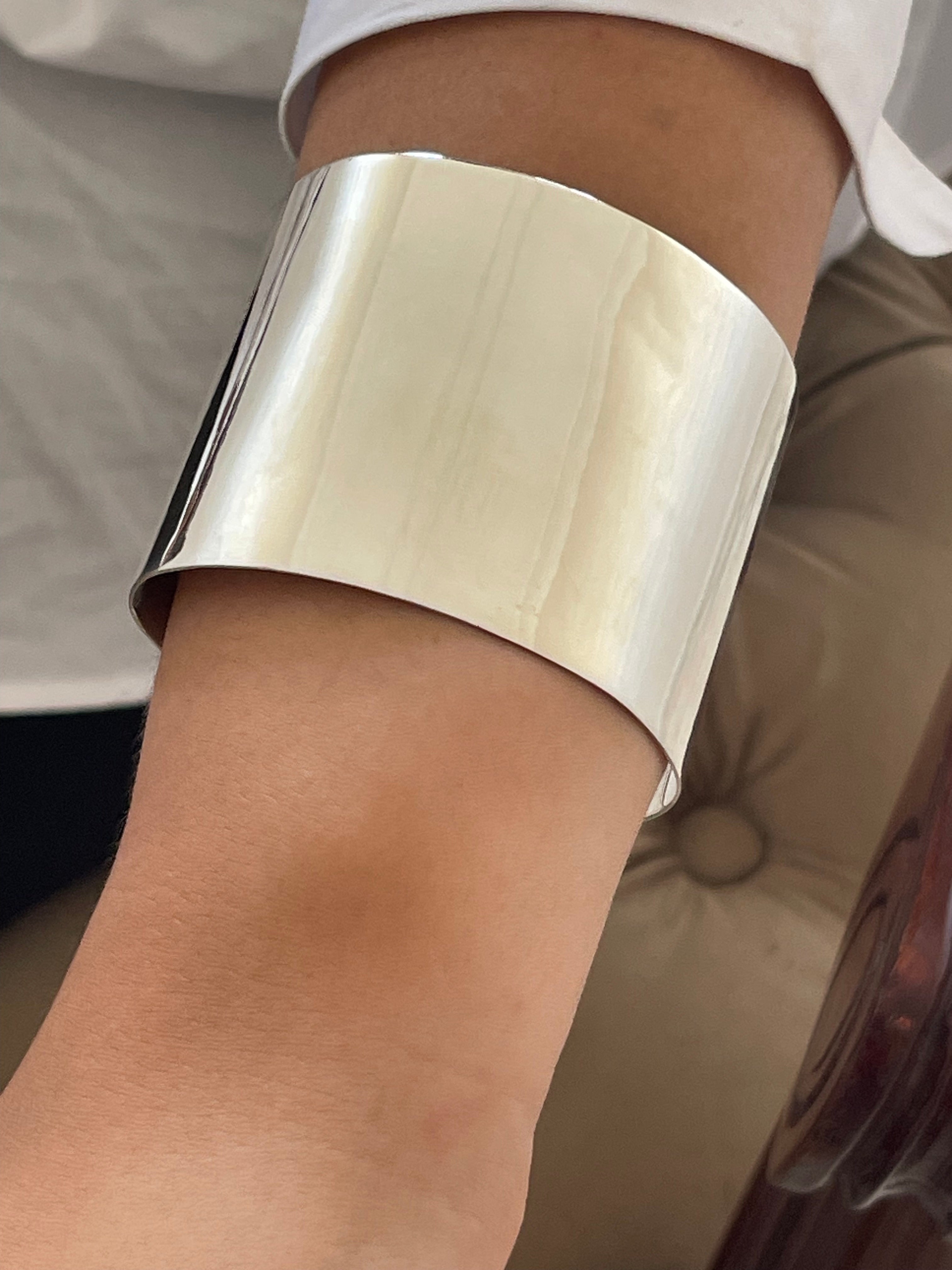 Sterling Silver Large Cuff Bangle Bracelet