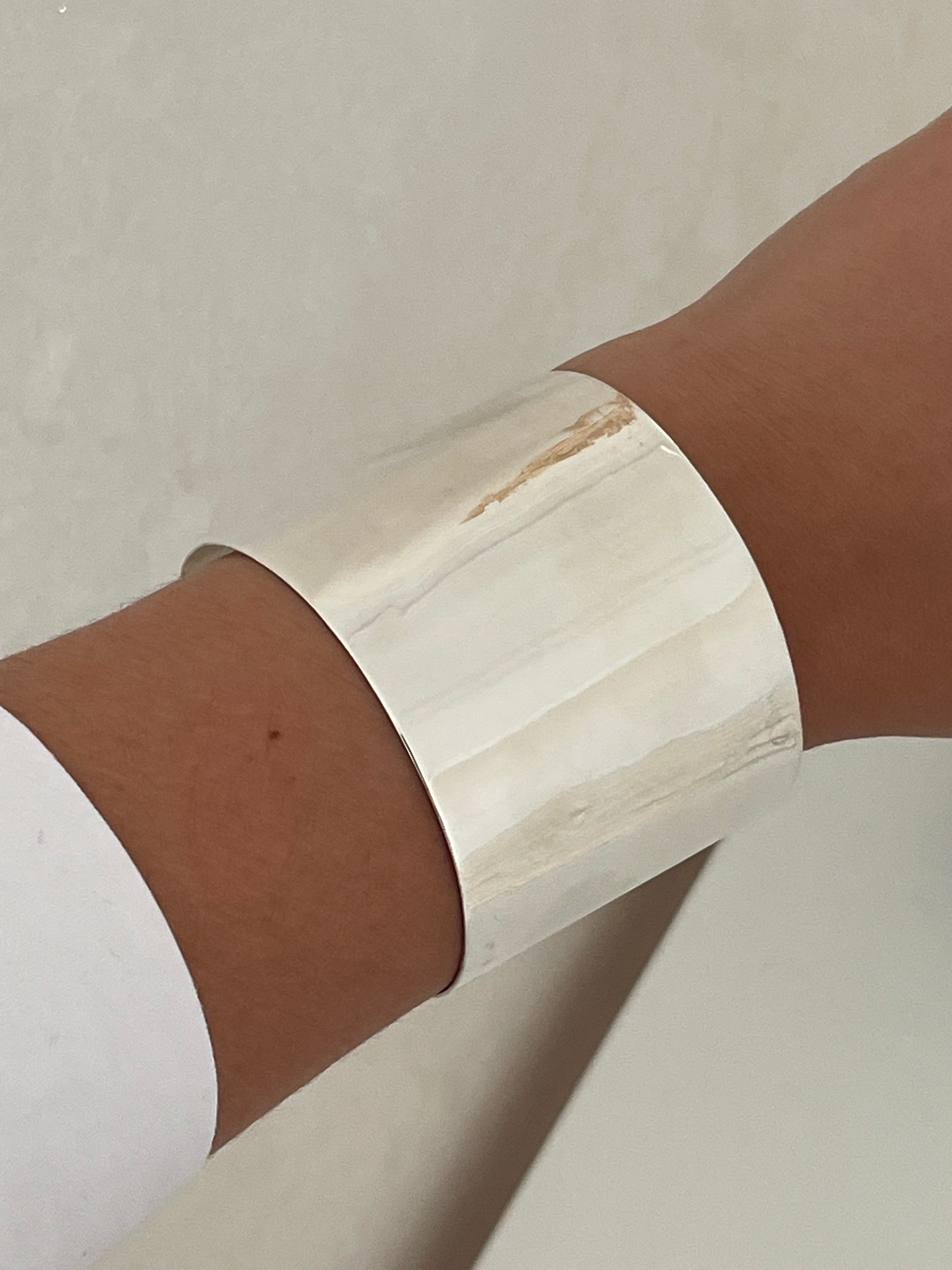Sterling Silver Large Cuff Bangle Bracelet