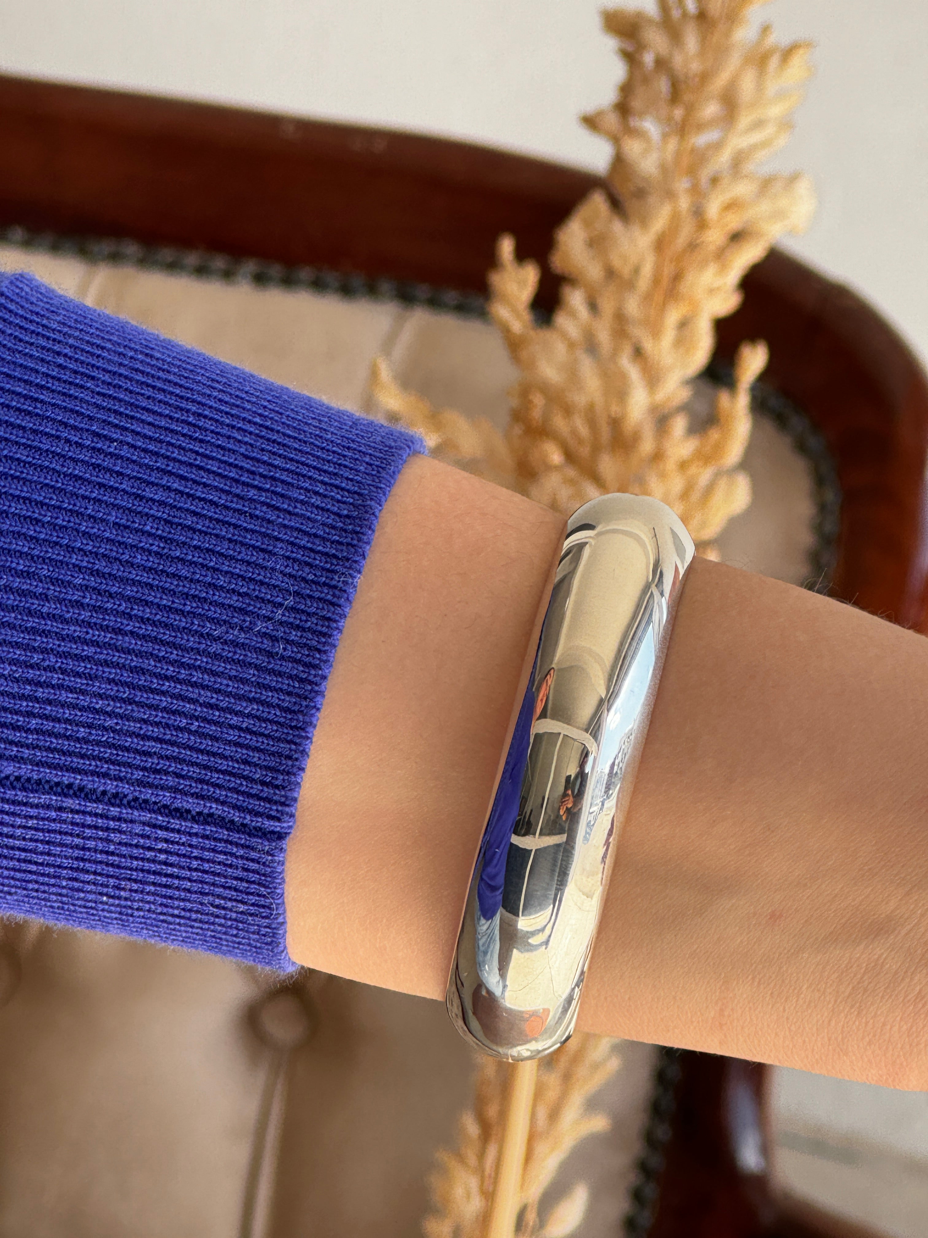Sterling Silver Chunky Bangle