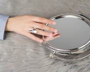 Adjustable Silver Sterling 925 Open Ring