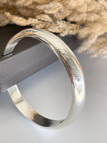 925 Silver Bangle, Silver Bracelet, Simple Bangle, Silver Bangle, Chunky Bangle, Hollow Silver Bangle, Silver Statement Bangle