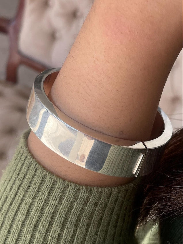 Sterling Silver Hinged Bangle Bracelet