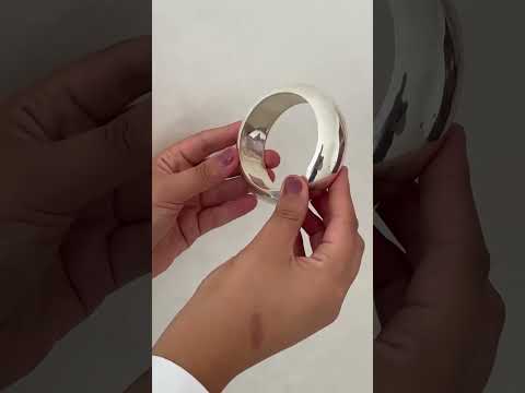 Sterling Silver Large Chunky Sculpted Bangle Bracelet