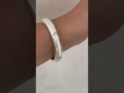 Hinged Silver Sterling Bangle with Three Bands