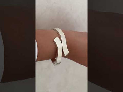 Contemporary Silver Sterling Bangle