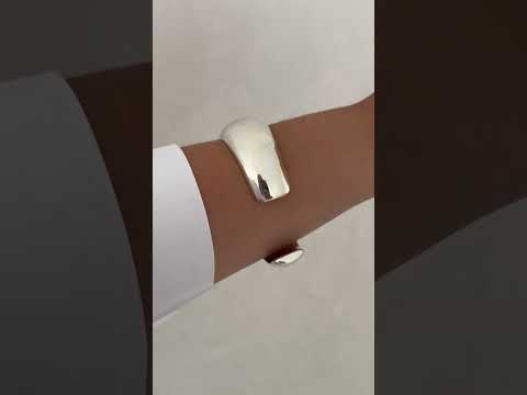 Sterling Silver Large Aura Cuff Bracelet