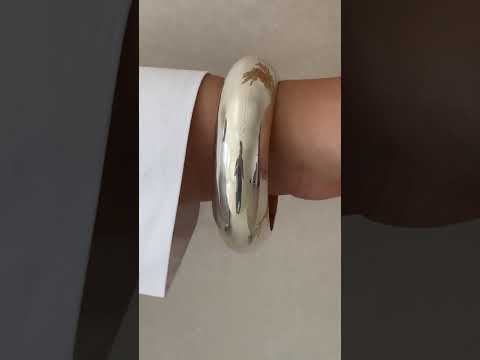Silver Sterling Large Cloud Bangle bracelet