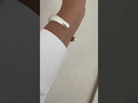 Chunky Sterling Silver Cuff Bangle Bracelet