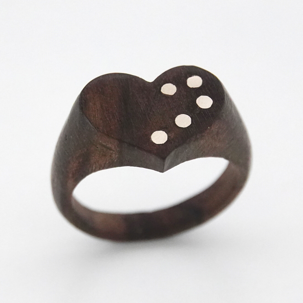 Wood Heart Ring, 5th Anniversary Gift For Her, Wood Ring, Wooden Jewelry, Wood Gift For Her, 5 Year Anniversary Gift for wife