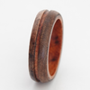 Walnut and juniper ring, wood wedding band,  bentwood ring, wooden ring