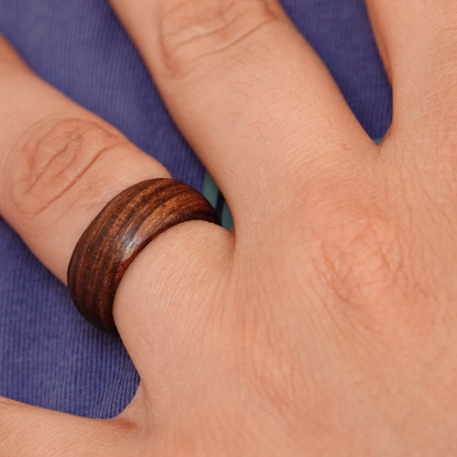 Walnut bentwood ring