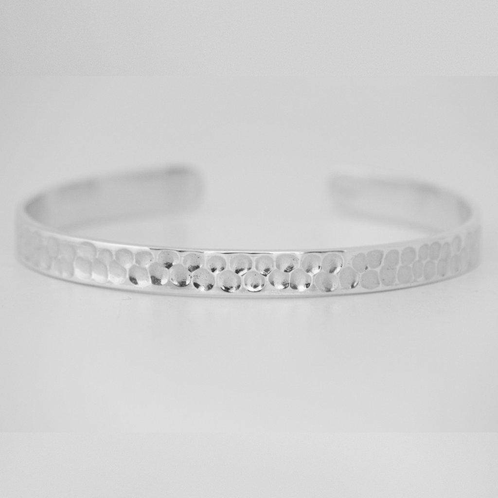 Open hammered bangle