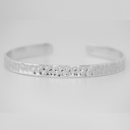 Open hammered bangle