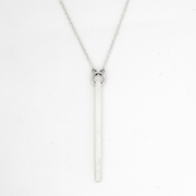 Bar Silver Stainless Steel Chain Necklace