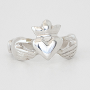 Claddagh ring, Celtic Sterling Silver Ring, Celtic Engagement Promise Crown Ring Irish Traditional