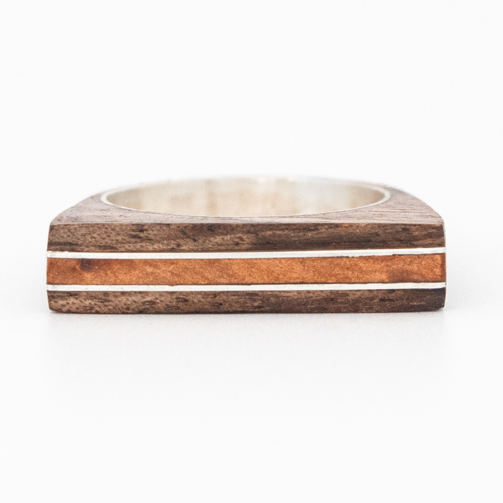 Walnut And juniper ring for men And women