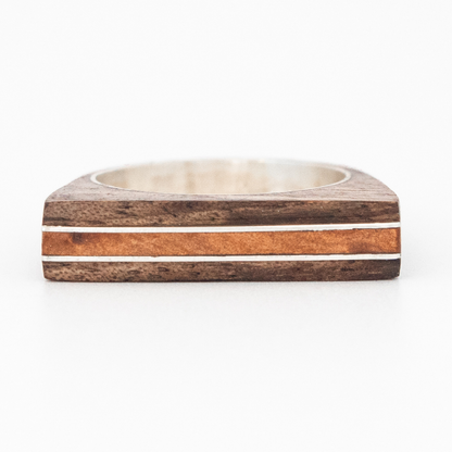 Walnut And juniper ring for men And women