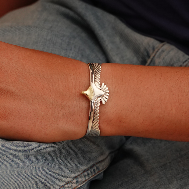 Silver eagle bracelet