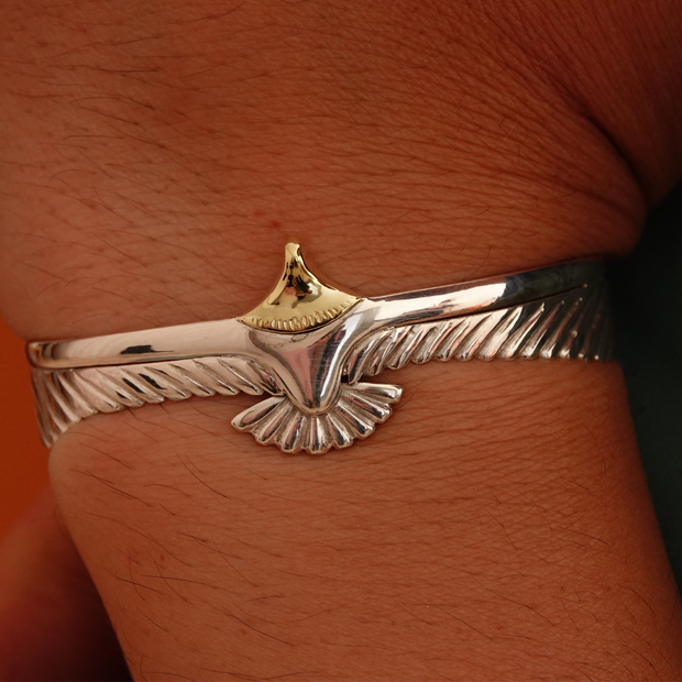 Silver eagle bracelet