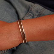 Silver wood bracelet