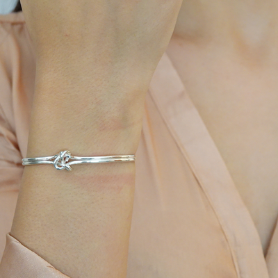 Double Knotted Open Bangle