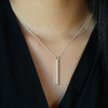 Bar Silver Stainless Steel Chain Necklace
