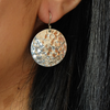 Hammered earrings, Silver Dangle Earrings