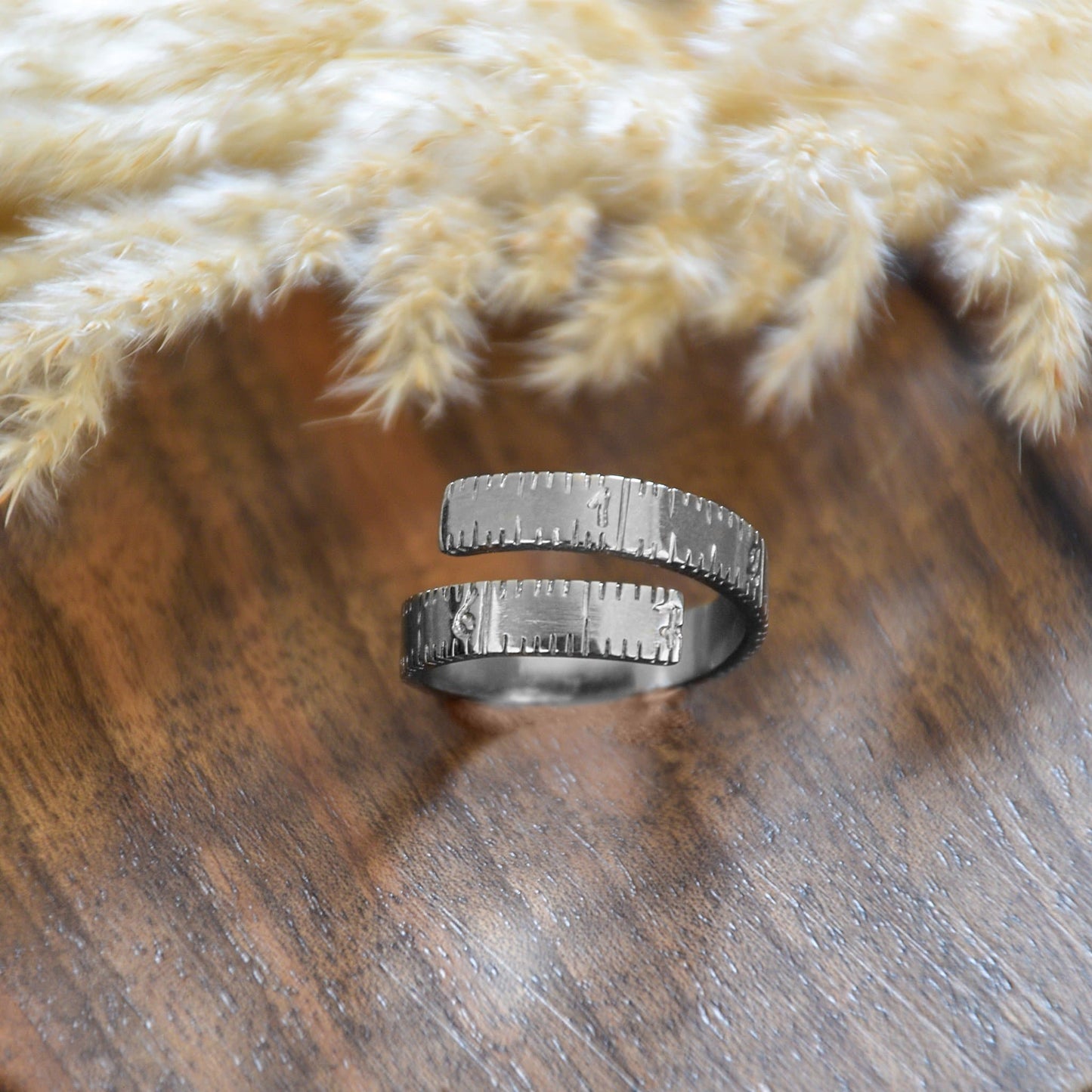 Silver Tape measure ring