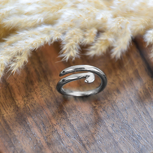 Silver Crochet Hook Ring